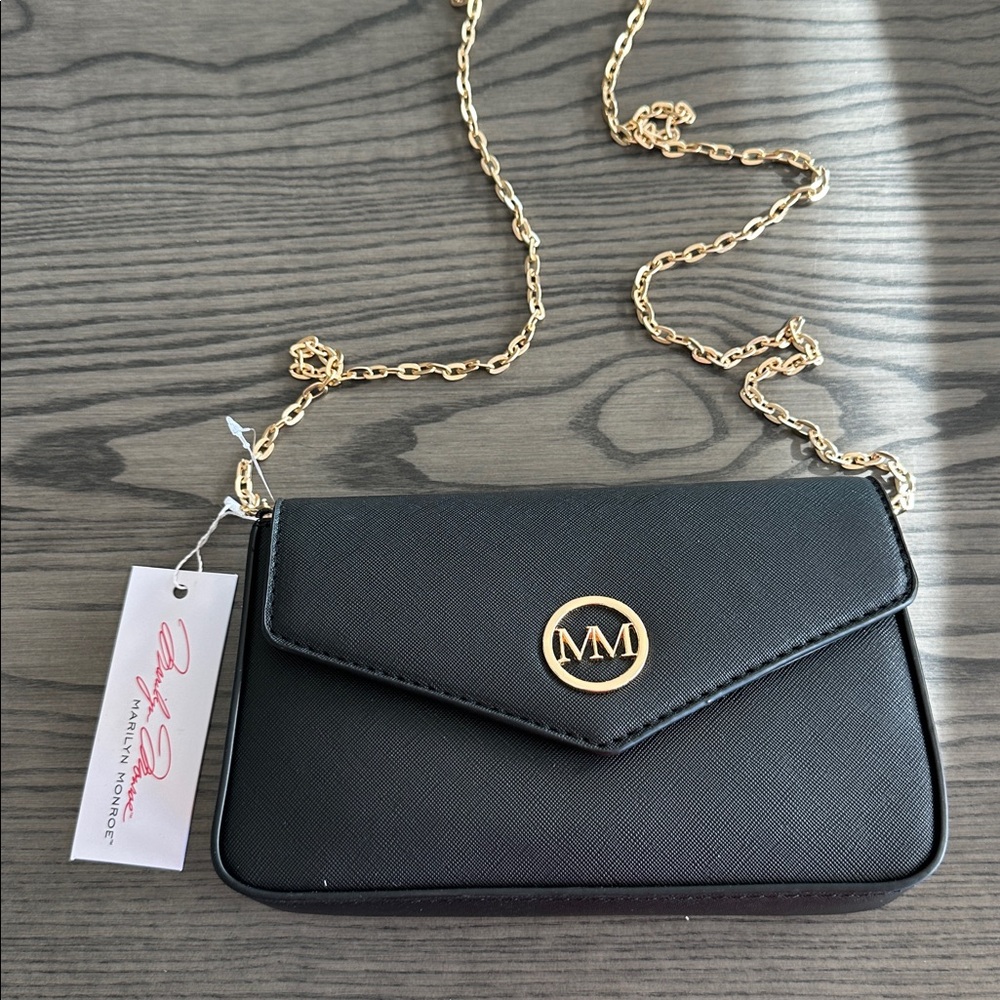 Marilyn Monroe Black and Gold Women's Bag